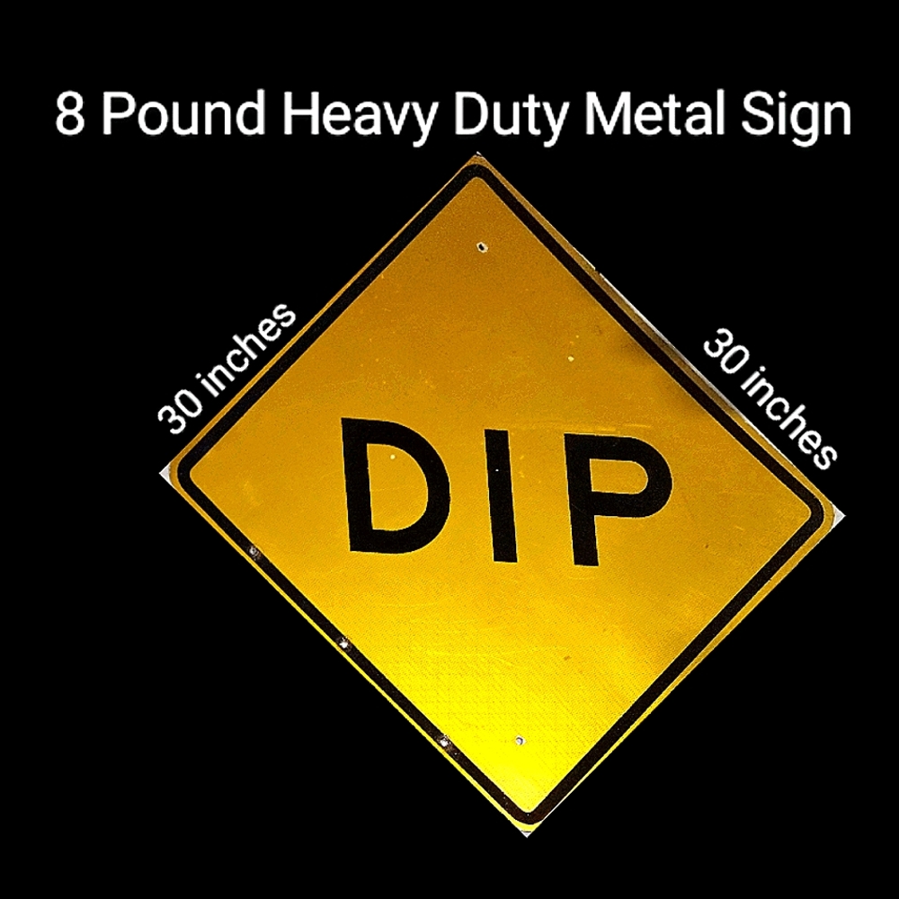 Heavy Duty Metal Dip Sign - 8lbs - 30"x30" - Reflective Orange - Used